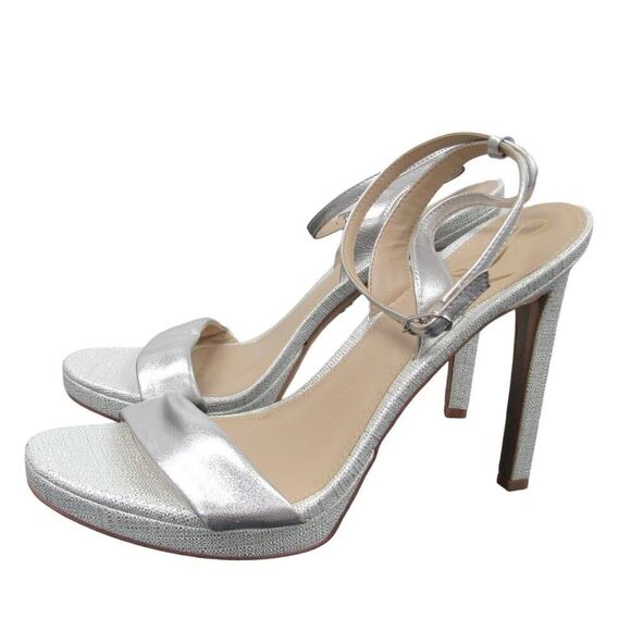 Sam Edelman Women Size 10 Silver Open Toe Jade Heels - Picture 1 of 7